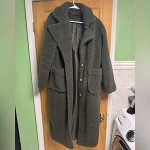 Longline Shaggy Sherpa Coat.